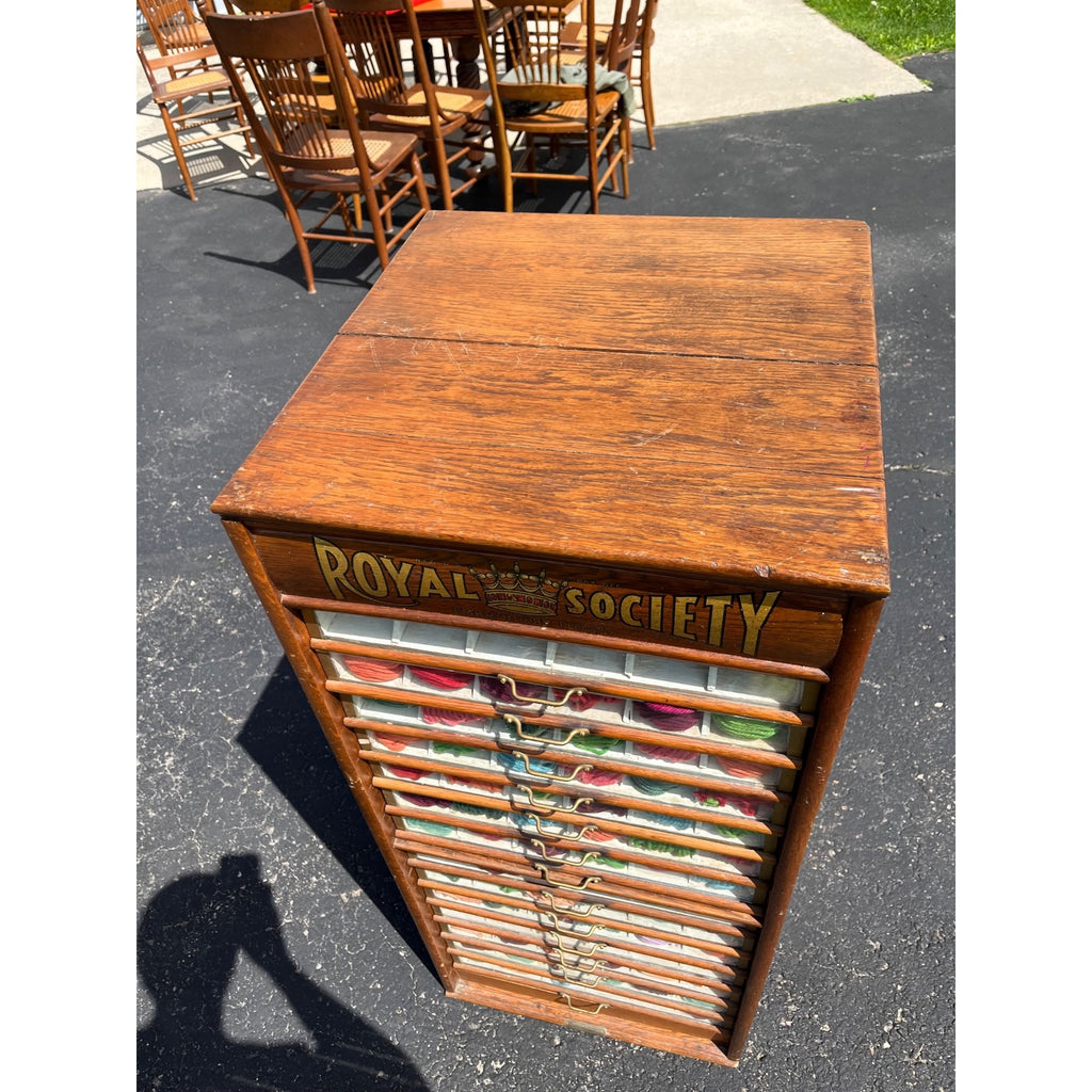 Antique 1900s Royal Society Embroidery Floss General Store Display Advertising