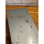 Vintage Weiss Gray Metal Recipe Box Filing Index Card Holder 13" Long Industrial