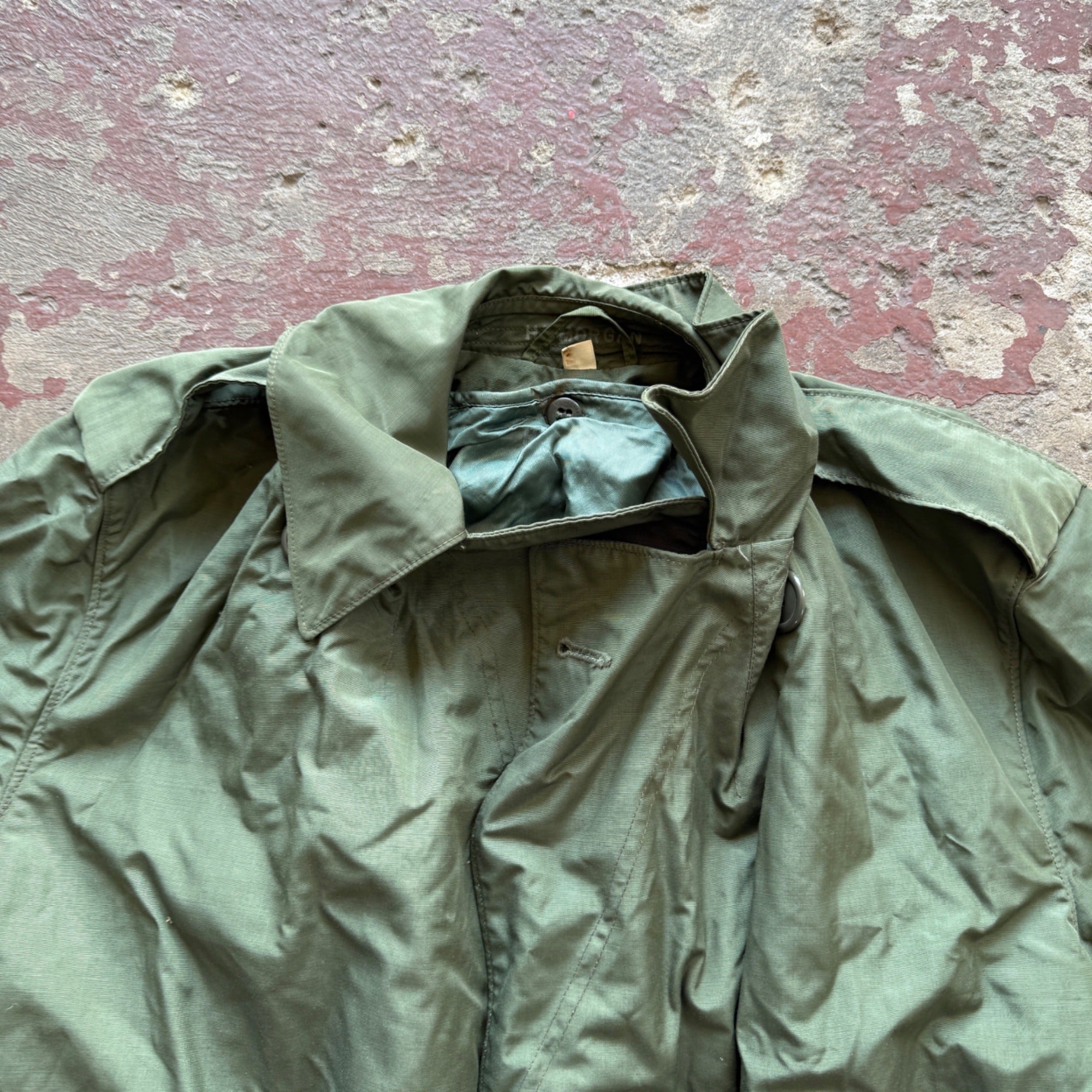 Vintage U.S. Army Trench Raincoat Size 36S 1940s-1950s