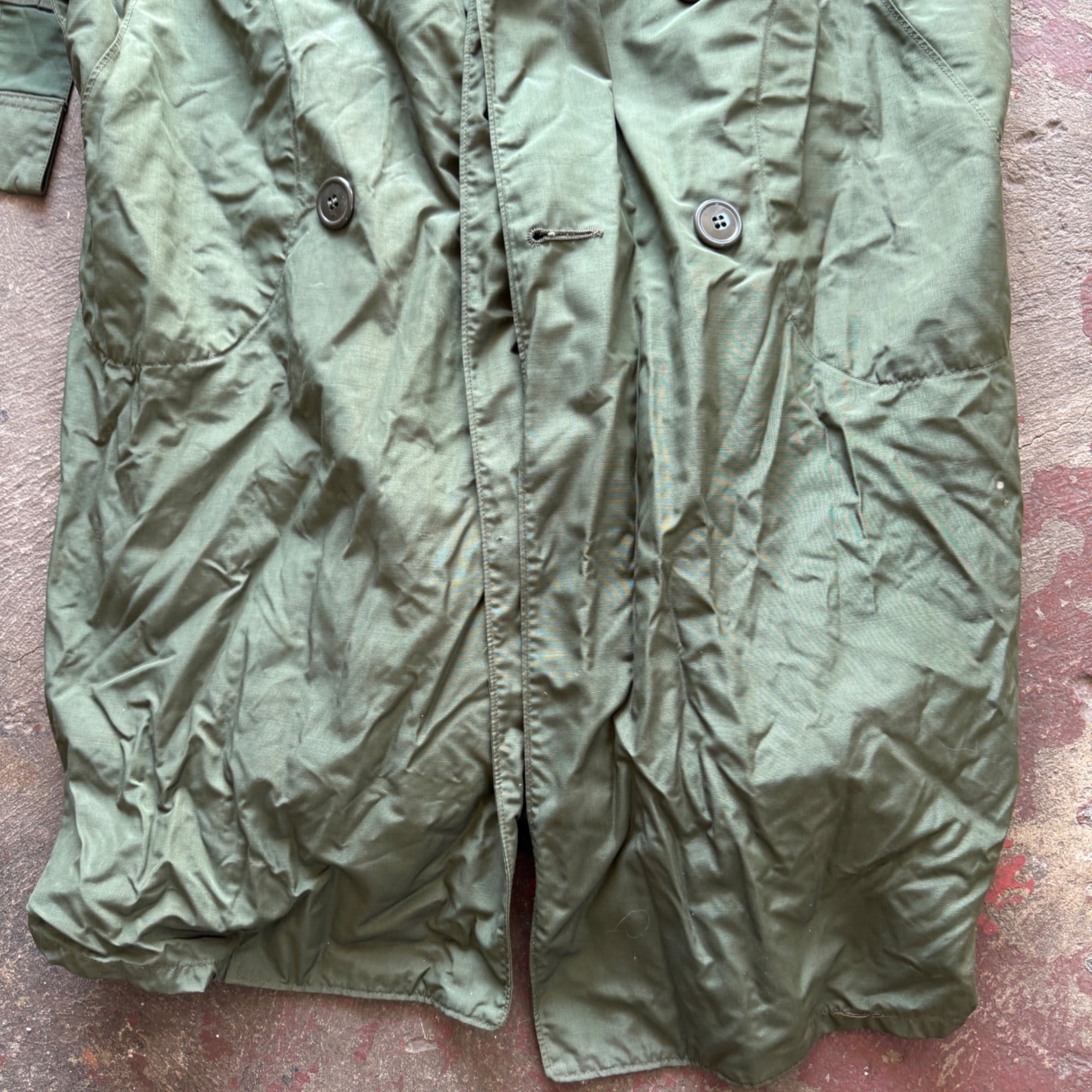 Vintage U.S. Army Trench Raincoat Size 36S 1940s-1950s