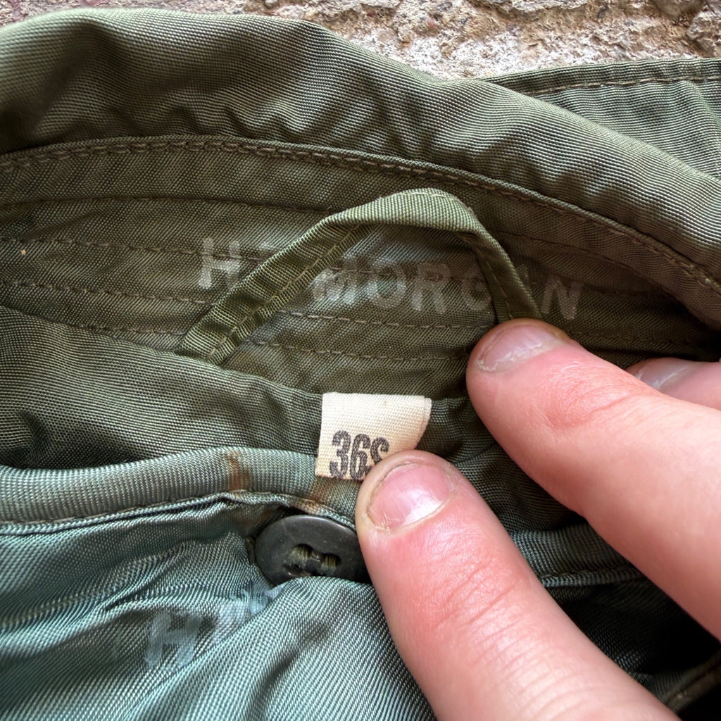 Vintage U.S. Army Trench Raincoat Size 36S 1940s-1950s