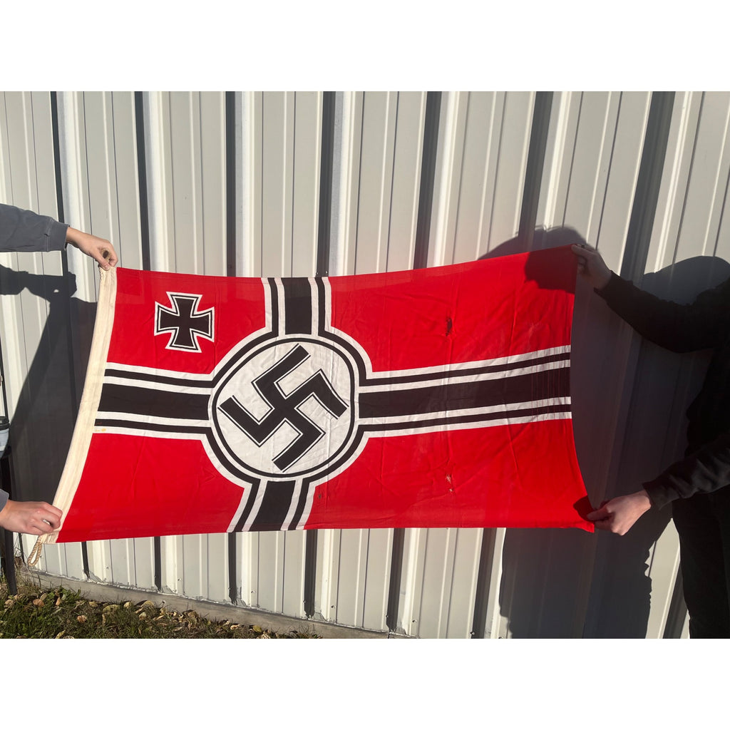 Original WWII Nazi Navy (Kriegsmarine) Shipboard Battle Flag  80cm x 135cm