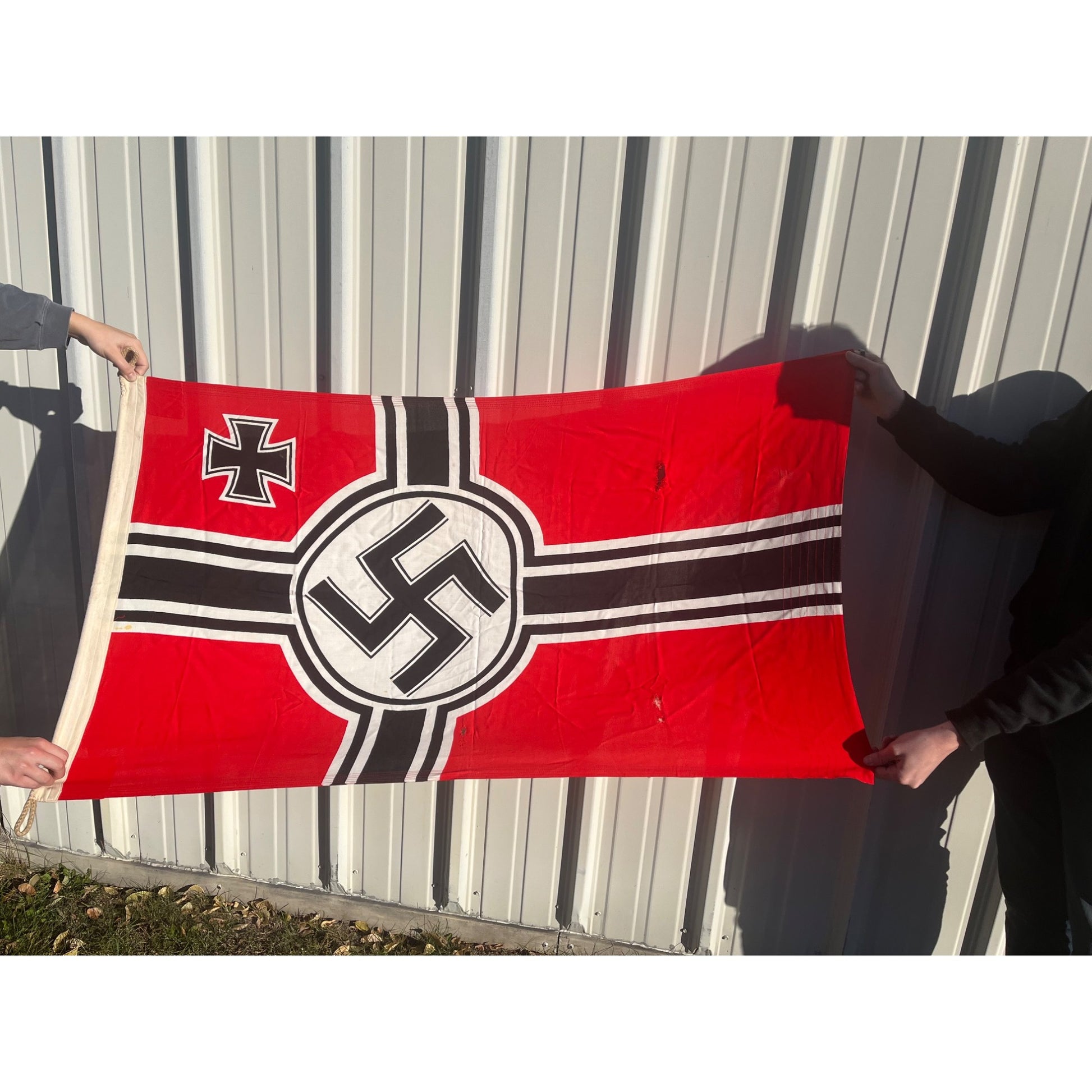 Original WWII Nazi Navy (Kriegsmarine) Shipboard Battle Flag  80cm x 135cm