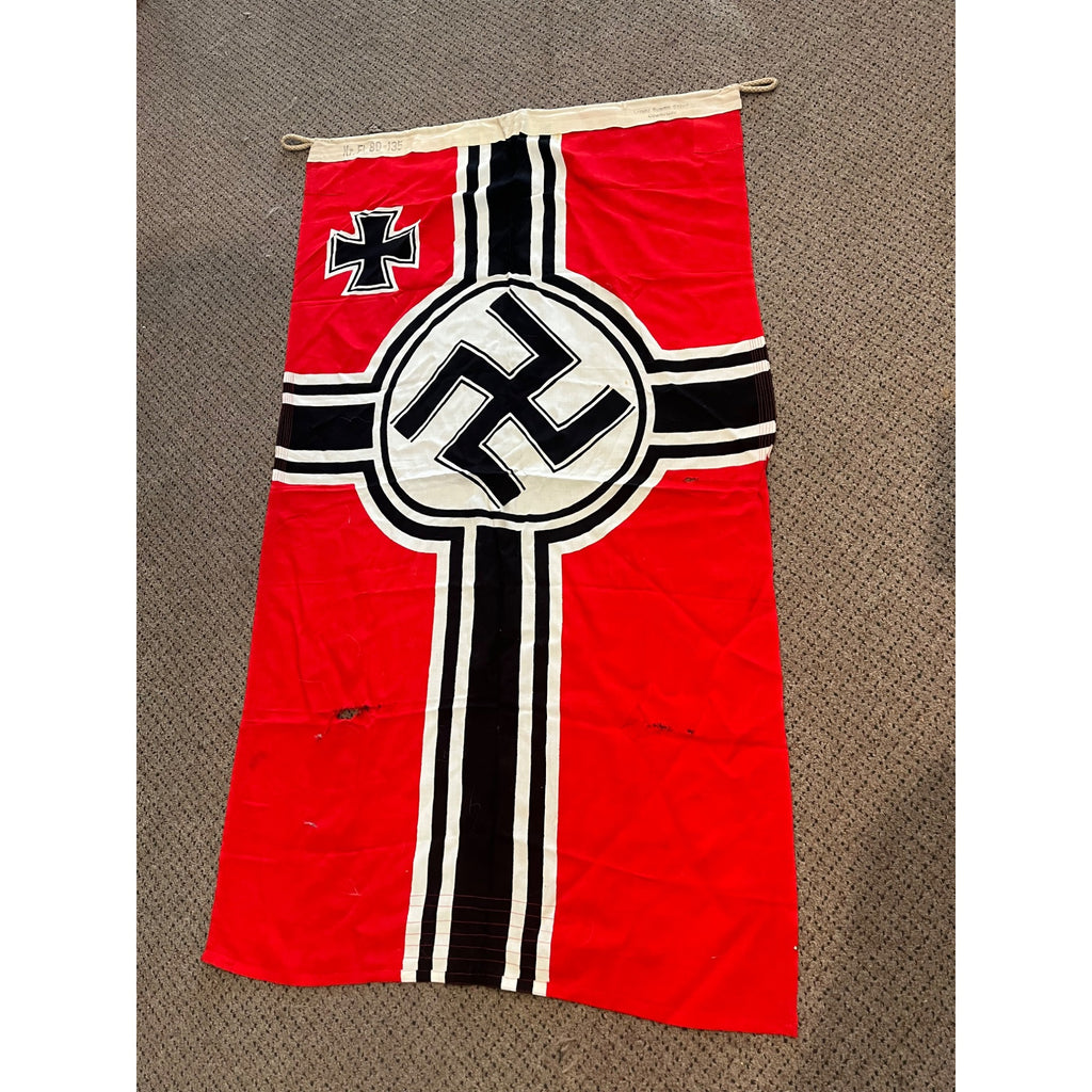 Original WWII Nazi Navy (Kriegsmarine) Shipboard Battle Flag  80cm x 135cm