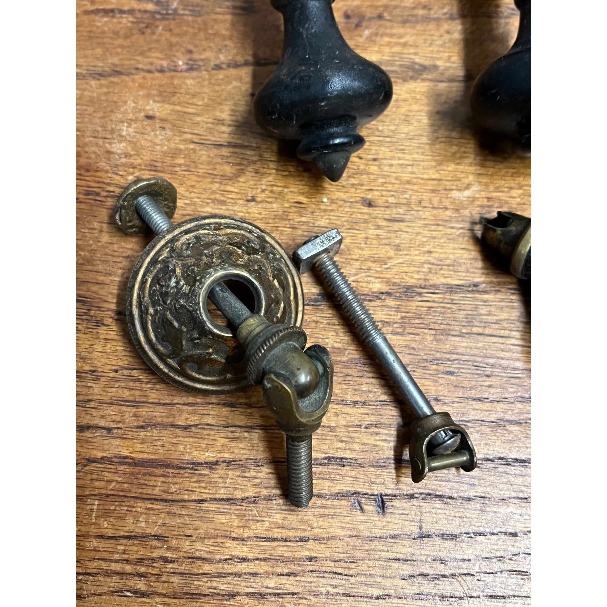 Original Victorian Eastlake Teardrop Drawer Pulls Wood Knobs Parts