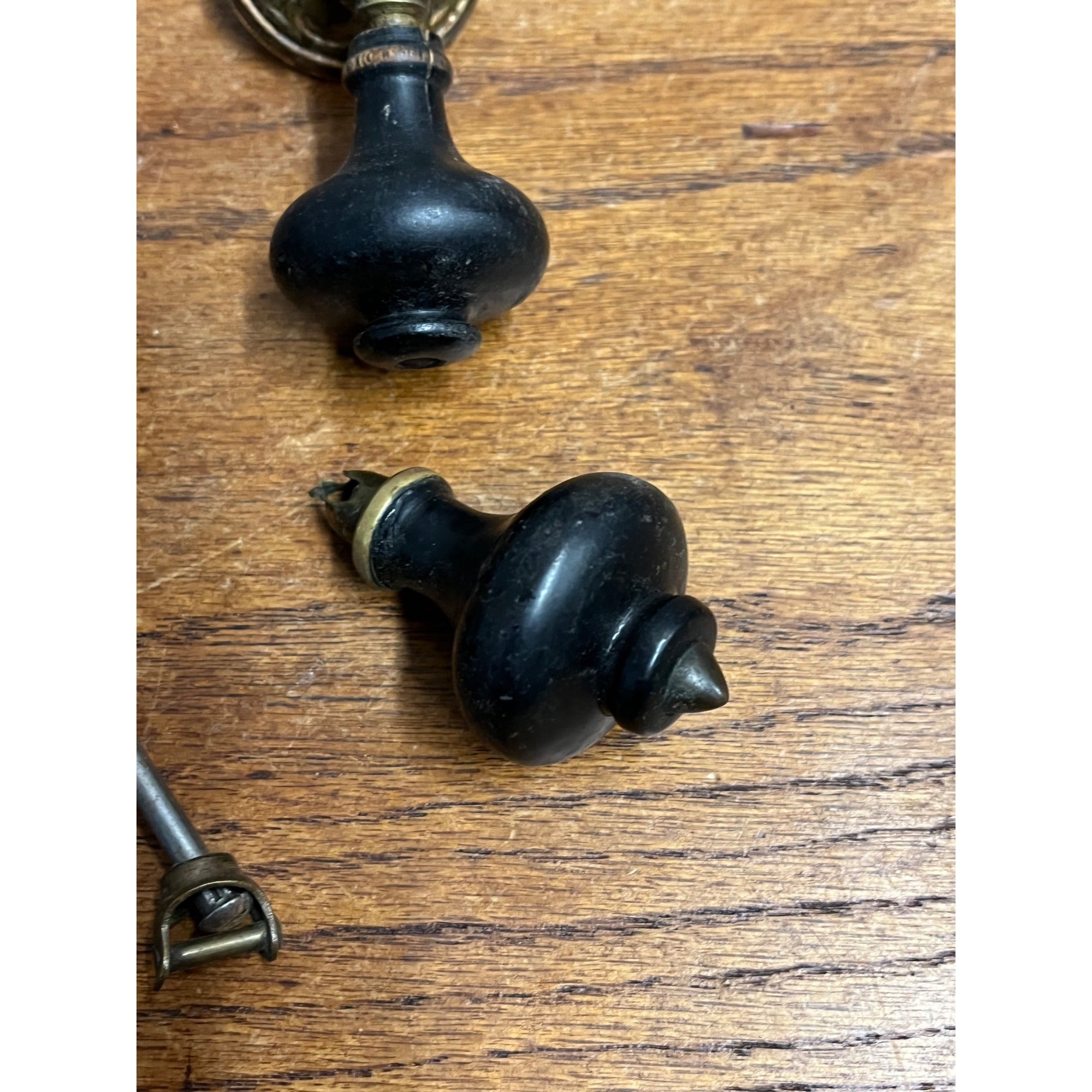 Original Victorian Eastlake Teardrop Drawer Pulls Wood Knobs Parts