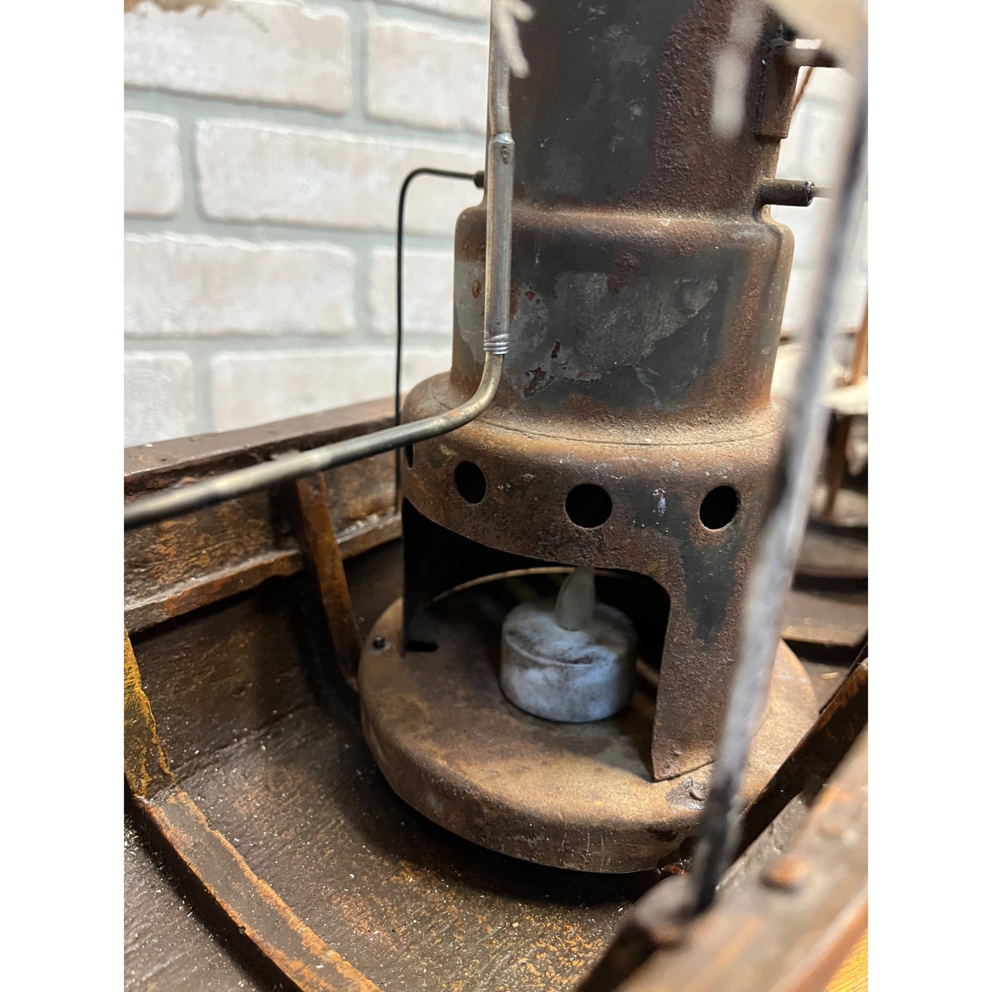 Folk Art Handmade Steam Powered Engine River Pond Boat Model