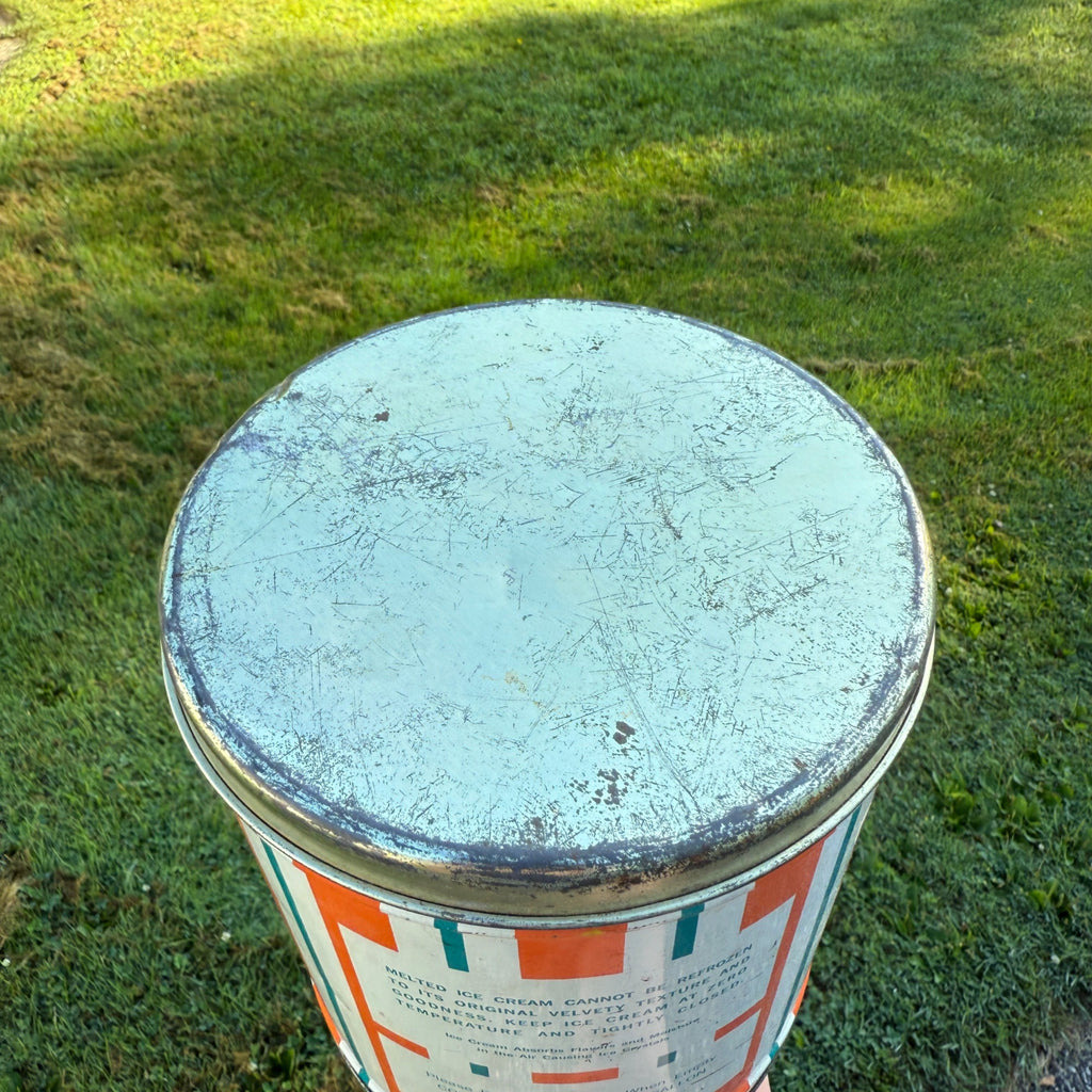 Vintage Dehn’s Advertising Ice Cream Pail Metal Bucket Tin~Green Bay WI