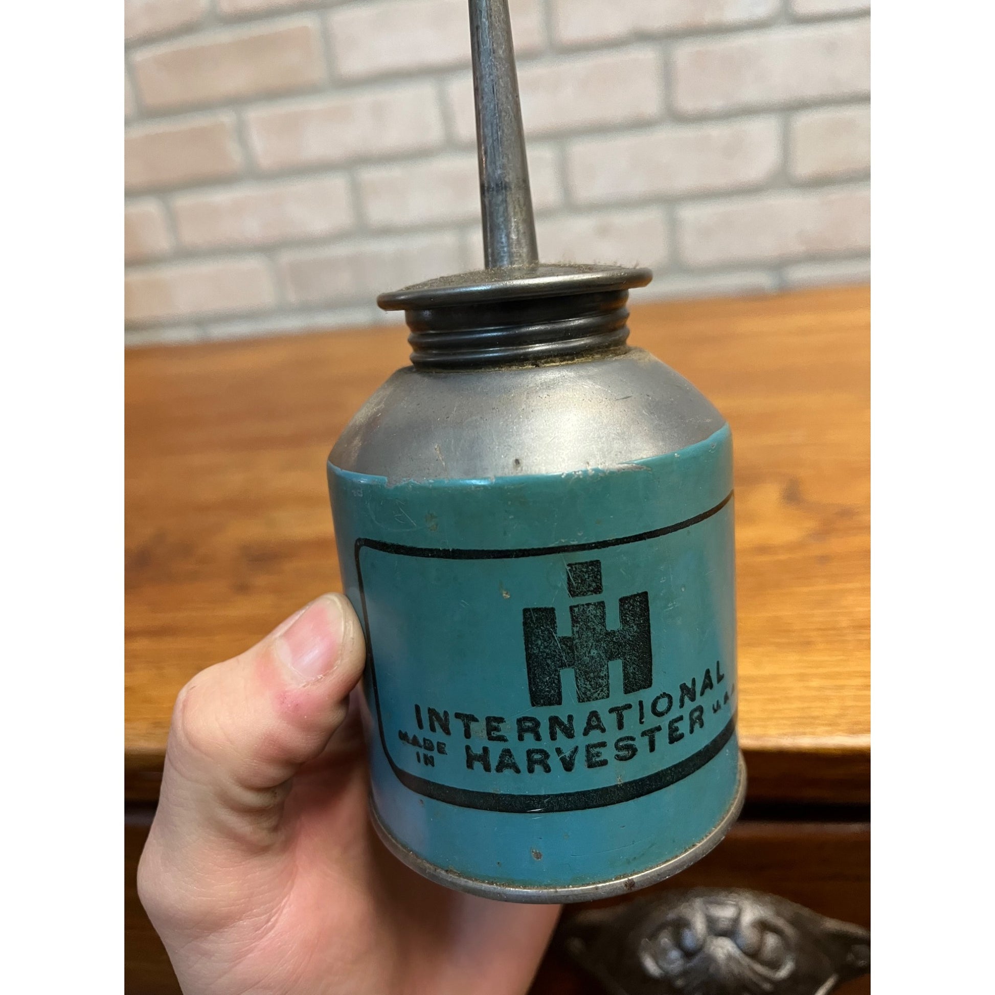 Vintage International Harvester IH Oiler Advertising Oil Can Kewaskum Wisconsin