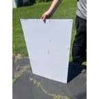 Vintage Metal White & Red "Clean Restrooms" Service Gas Station Sign Advertising