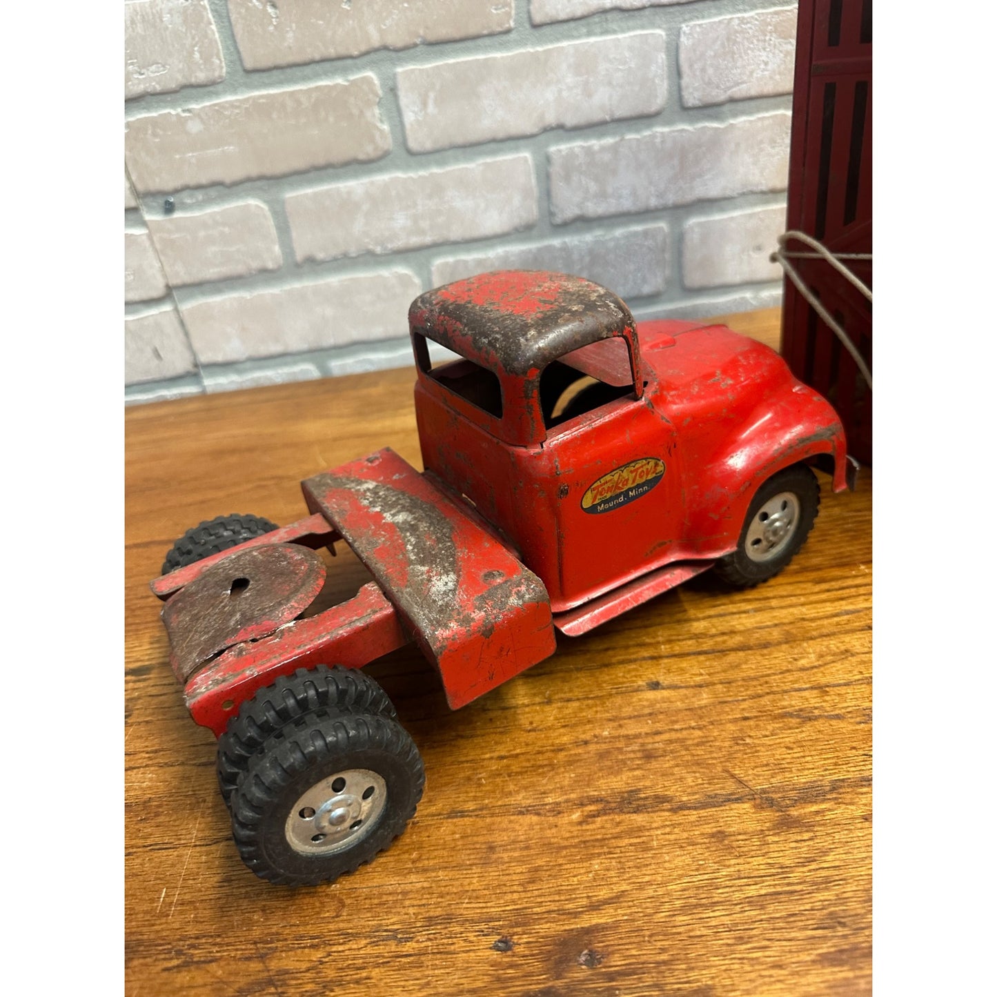 Vintage 1956 Tonka Toys Livestock Van / Cargo King - Tractor /Trailers