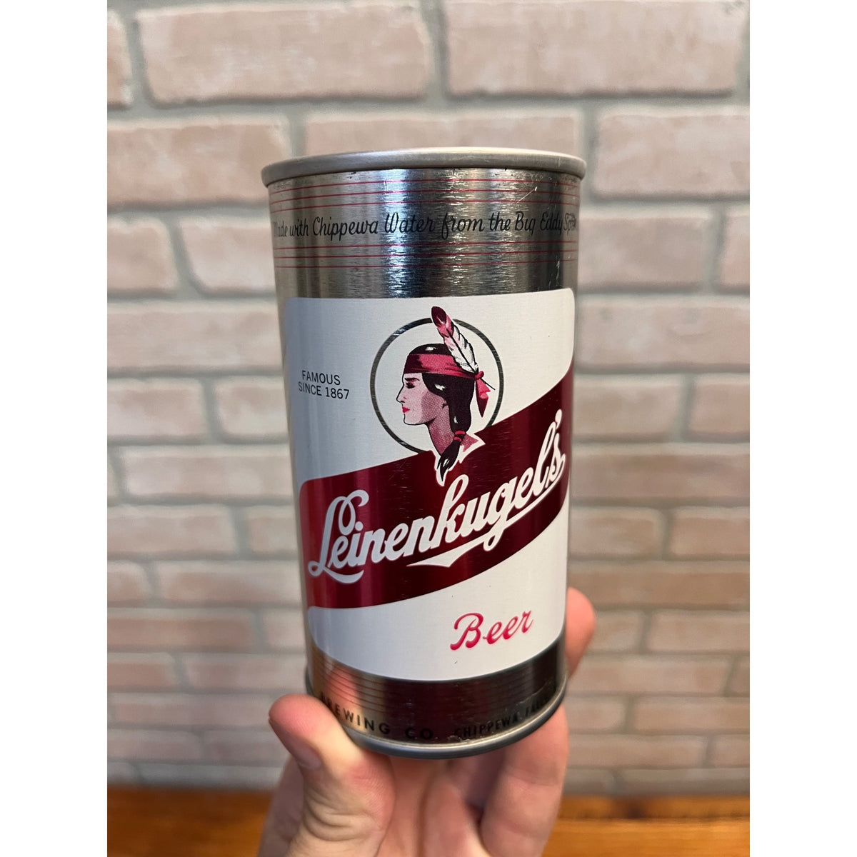Vintage Leinenkugel's Beer Can Bank With Indian Maiden Logo Chippewa Falls, WI