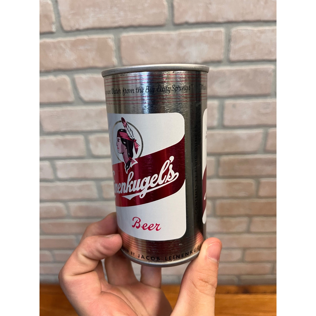 Vintage Leinenkugel's Beer Can Bank With Indian Maiden Logo Chippewa Falls, WI