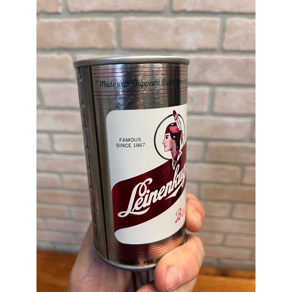 Vintage Leinenkugel's Beer Can Bank With Indian Maiden Logo Chippewa Falls, WI