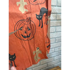 Vintage 1940s Halloween Crepe Paper Banner JOL Black Cats - As-Is