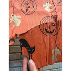 Vintage 1940s Halloween Crepe Paper Banner JOL Black Cats - As-Is