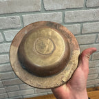 Antique Brass Advertising Ashtray Argyle Knapp 7" diameter
