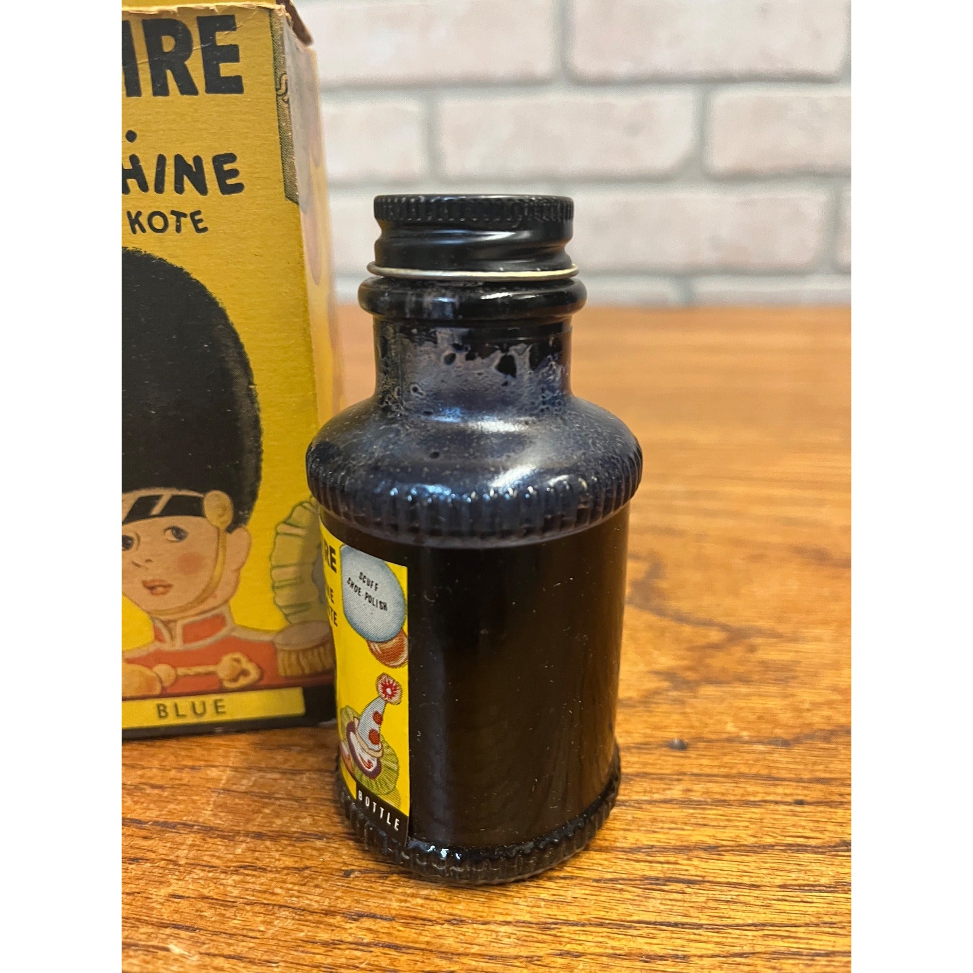 Vintage Esquire Jr Playshine Child's Scuff Kote Blue Shoe Polish w/ Box