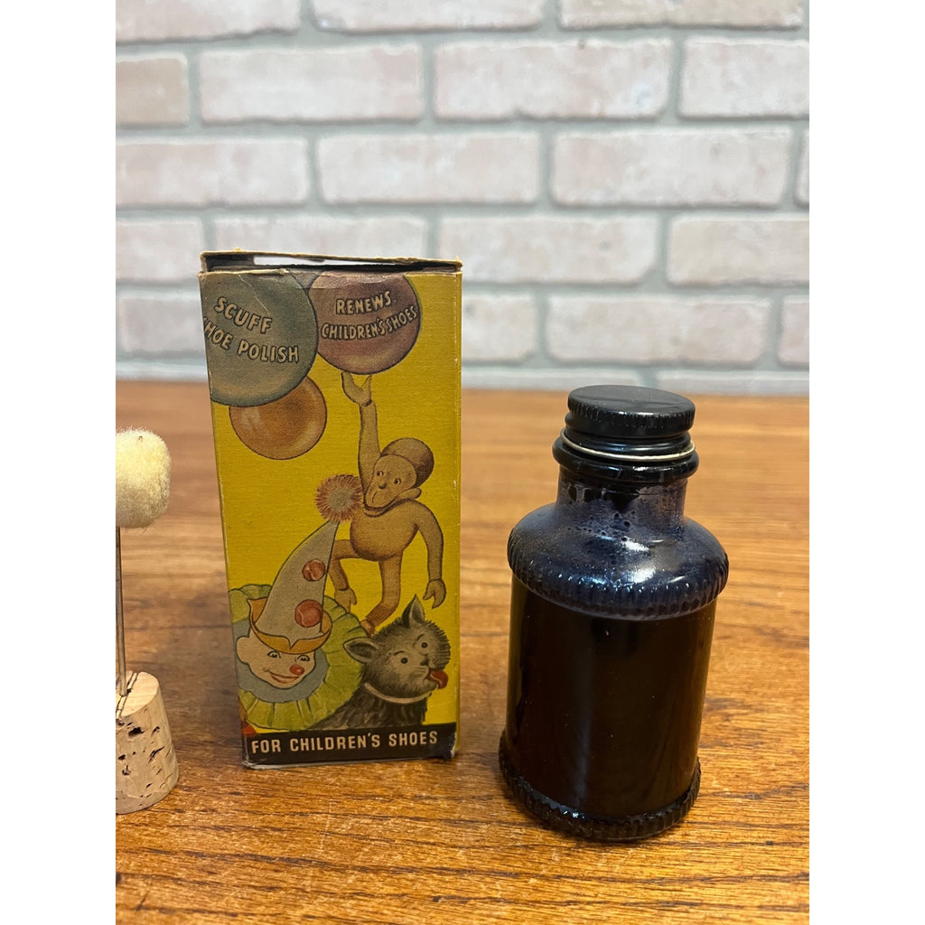Vintage Esquire Jr Playshine Child's Scuff Kote Blue Shoe Polish w/ Box