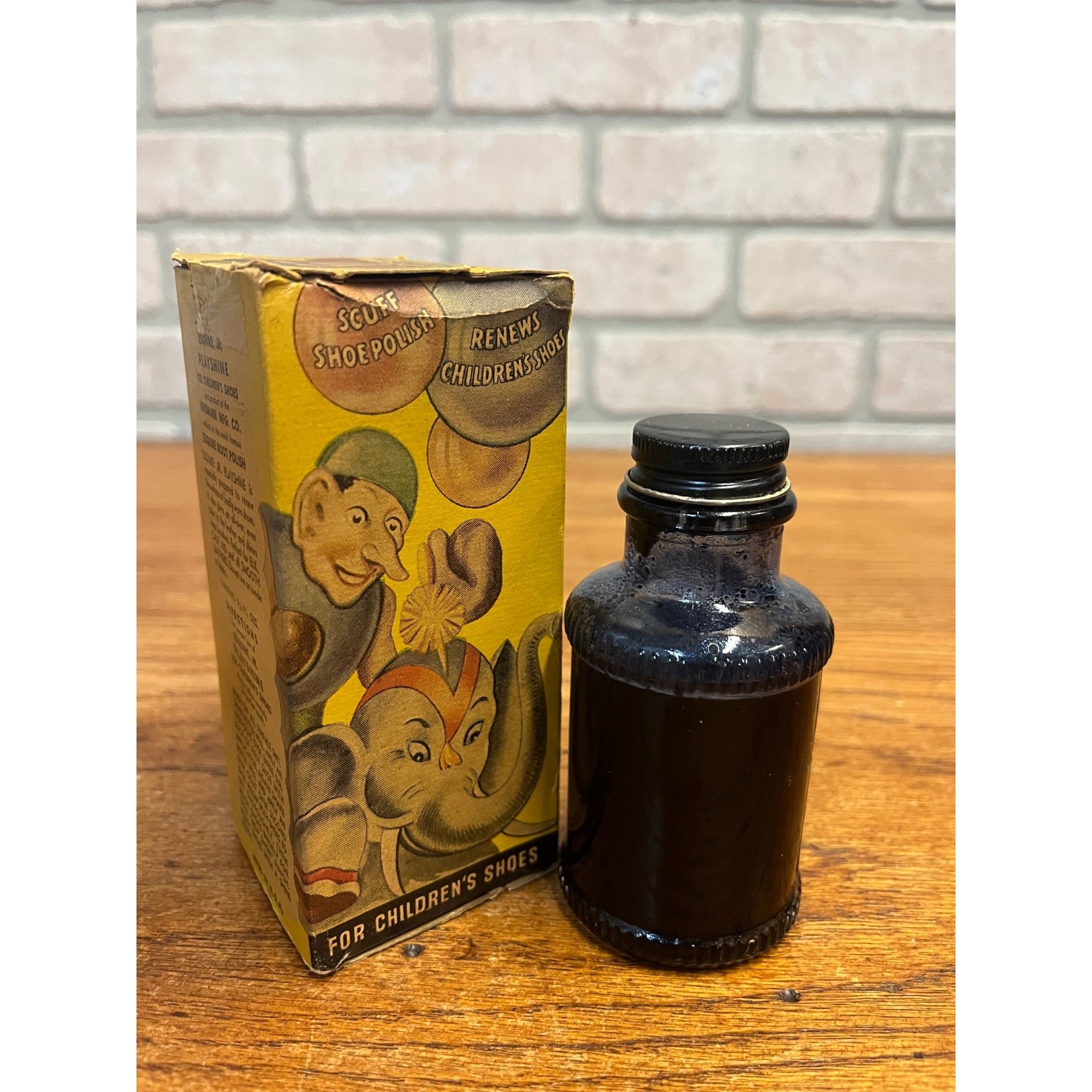 Vintage Esquire Jr Playshine Child's Scuff Kote Blue Shoe Polish w/ Box