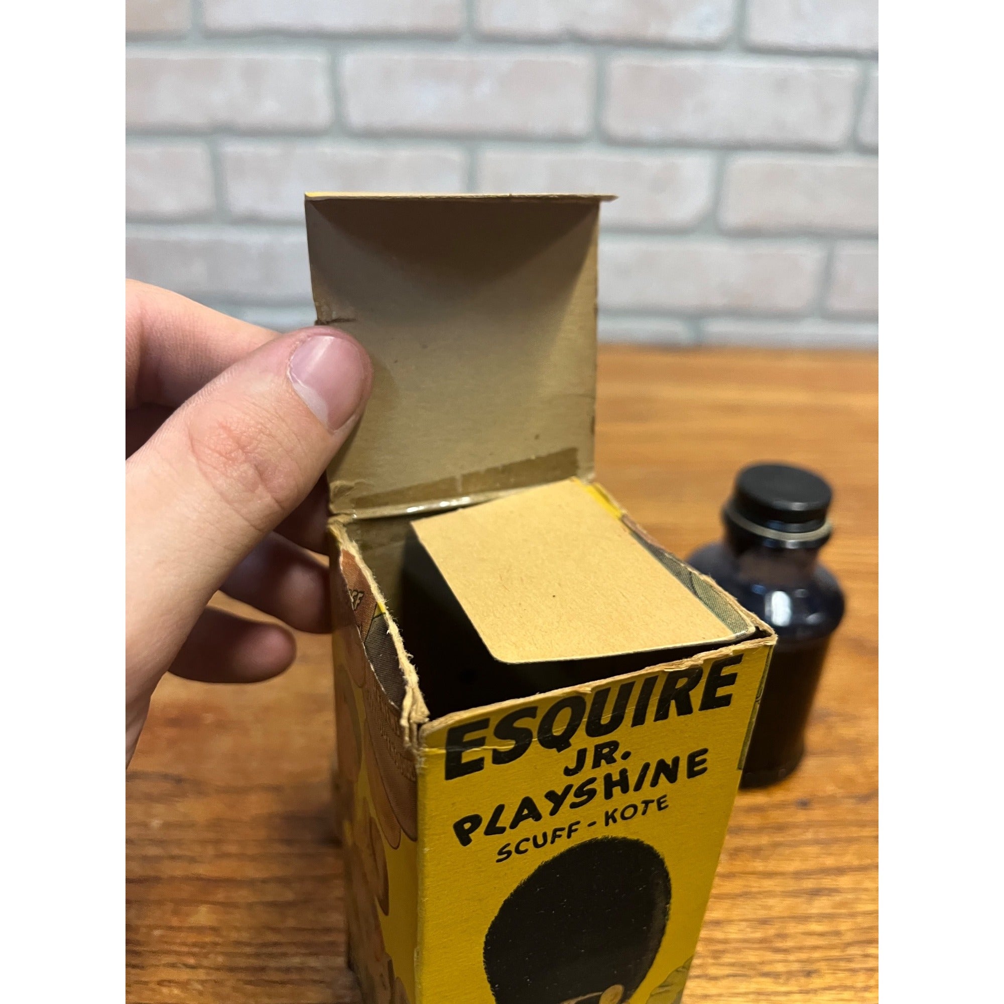 Vintage Esquire Jr Playshine Child's Scuff Kote Blue Shoe Polish w/ Box