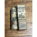 Vintage Lot 2 Humphreys Homeopathic Medicine No 10 Dyspepsia & No 77 Common Cold