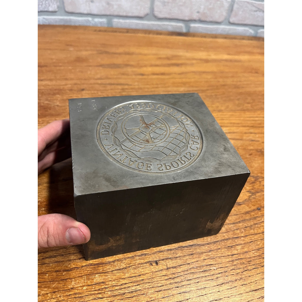 HUGE Vintage Sports Car Club of America VSCCA Metal Die Stamp Trophy Award Block
