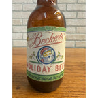 Vintage Becker's Holiday beer 12oz Steinie Beer Bottle Ogden Utah Label