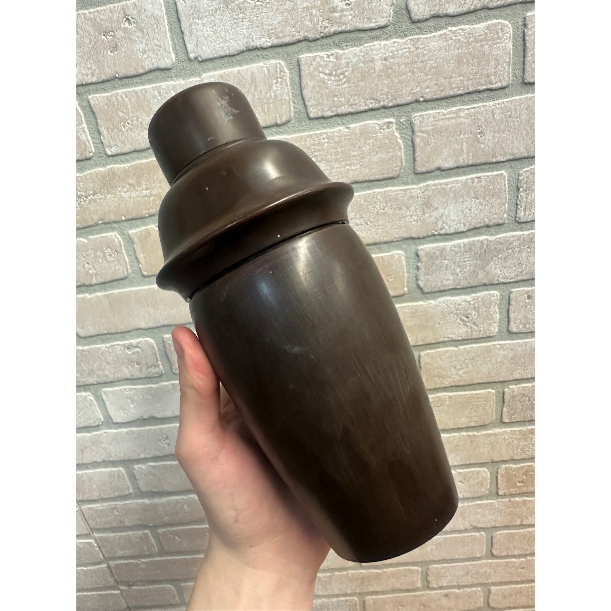 Vintage Mid Century Rooster Lacquer Wood Cocktail Shaker Set w/ Tray + 6 Glasses