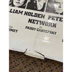 Vintage 1976 Network One-Sheet Original Movie Poster 27x41 Faye Dunaway William Holden Peter Finch