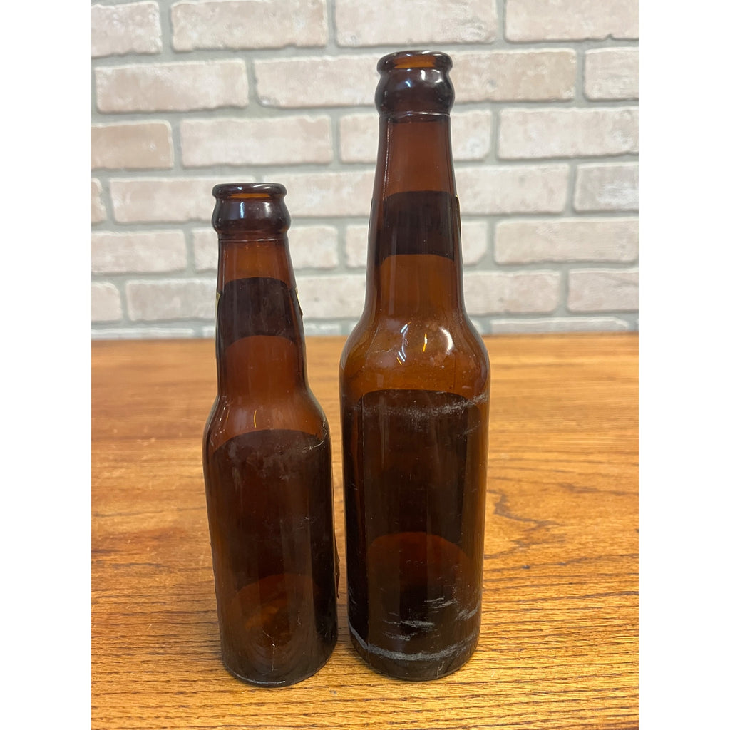 Vintage 60s Lithia Old Timer's Beer Paper Label Bottles West Bend Wis 12oz & 7oz