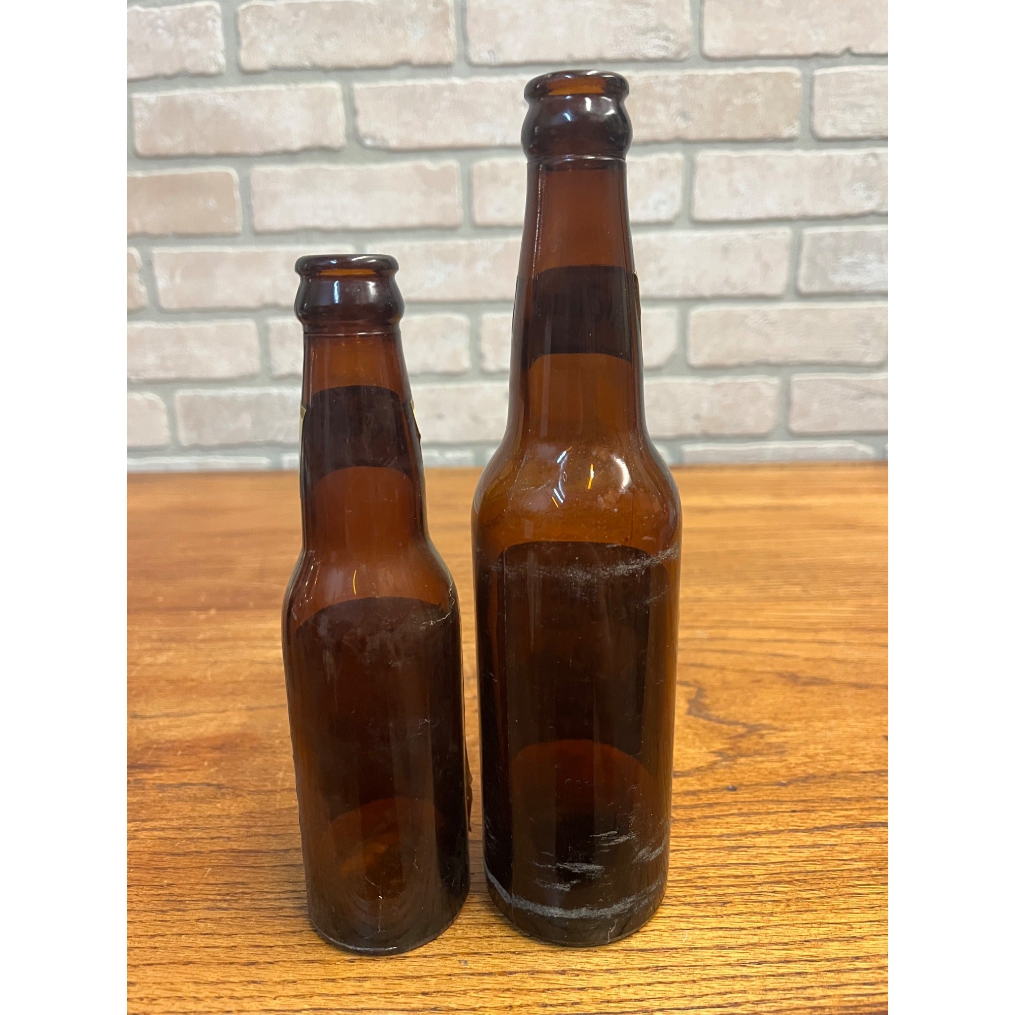 Vintage 60s Lithia Old Timer's Beer Paper Label Bottles West Bend Wis 12oz & 7oz