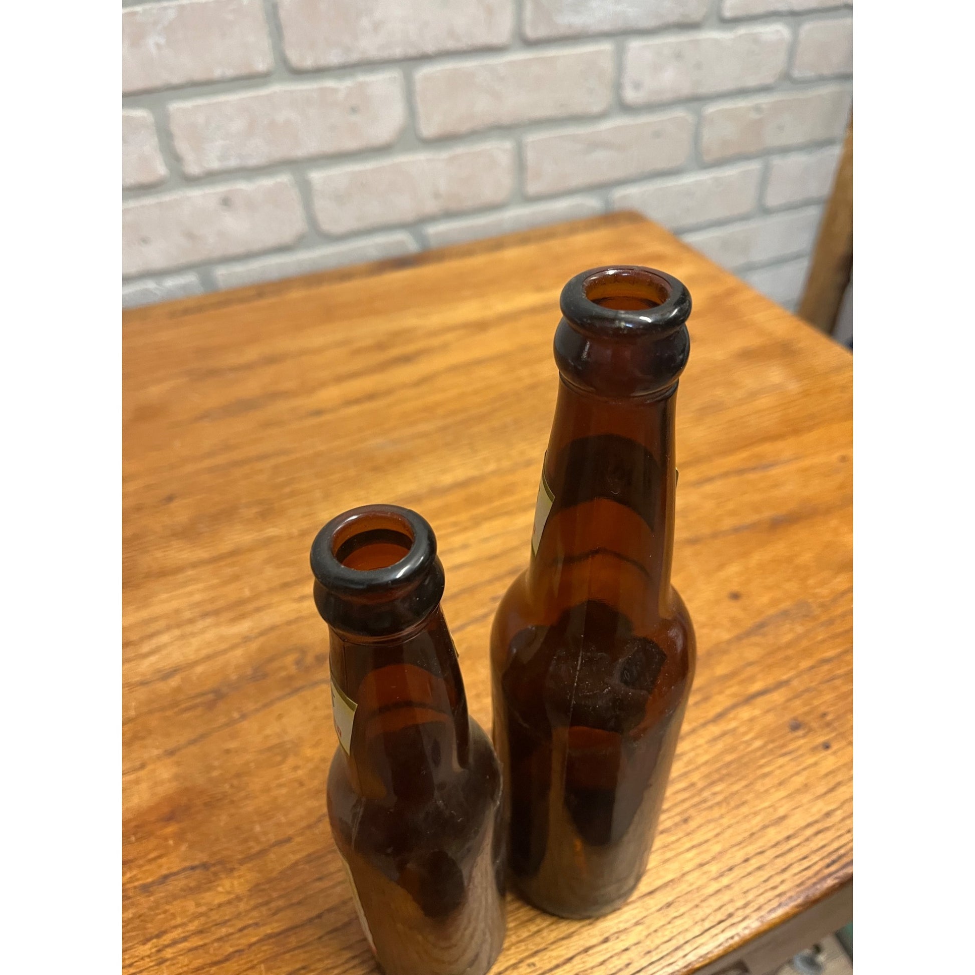 Vintage 60s Lithia Old Timer's Beer Paper Label Bottles West Bend Wis 12oz & 7oz