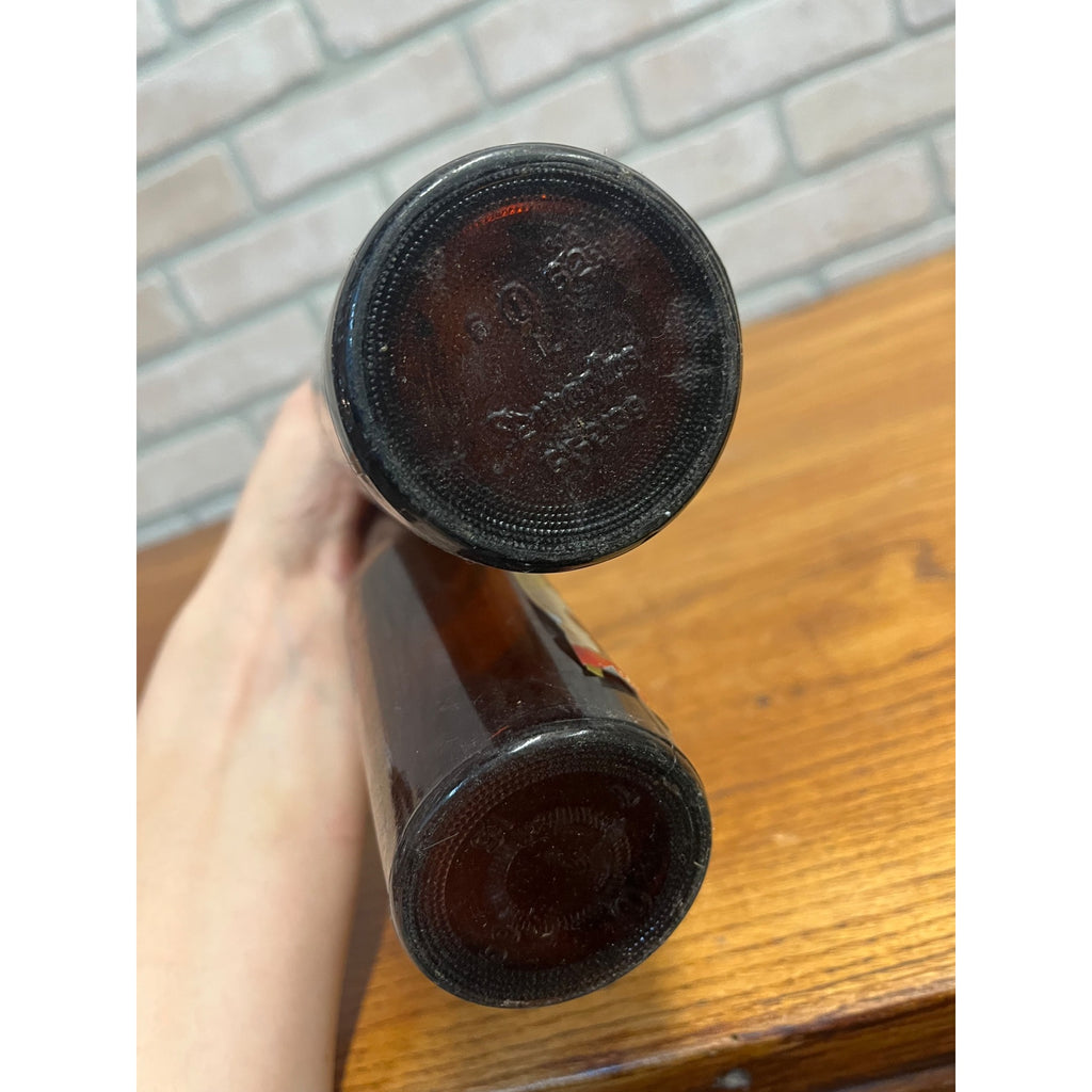 Vintage 60s Lithia Old Timer's Beer Paper Label Bottles West Bend Wis 12oz & 7oz