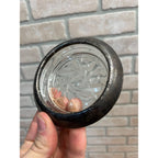 Vintage Amston Laben Glass Crystal Sterling Silver Rimmed Coaster 4"