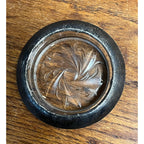 Vintage Amston Laben Glass Crystal Sterling Silver Rimmed Coaster 4"