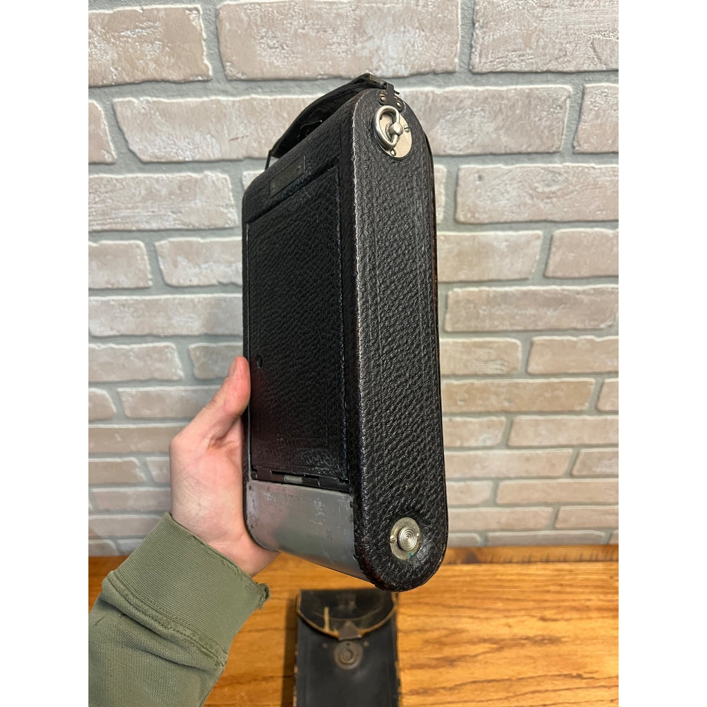 Vintage Ansco Junior Pocket Folding Camera w/ Original Case