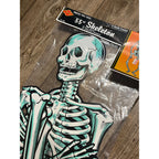 Vintage Halloween Beistle 55" Jointed Skeleton 1989 Die Cut Diecut NEW Unopened