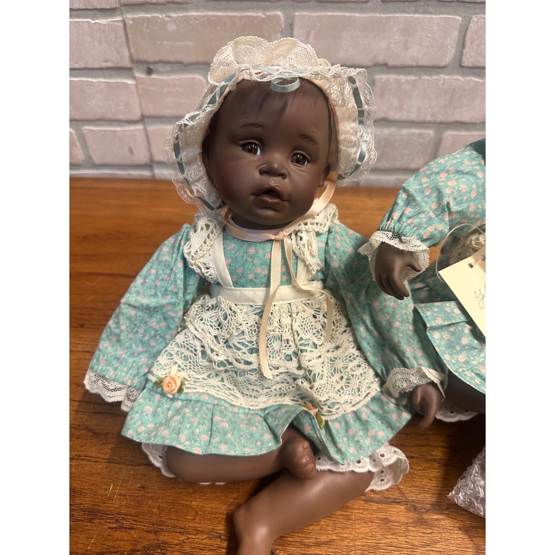 Vintage Ashton Drake Baby Danielle Black Porcelain Artist Yolanda Bello Dolls Pair
