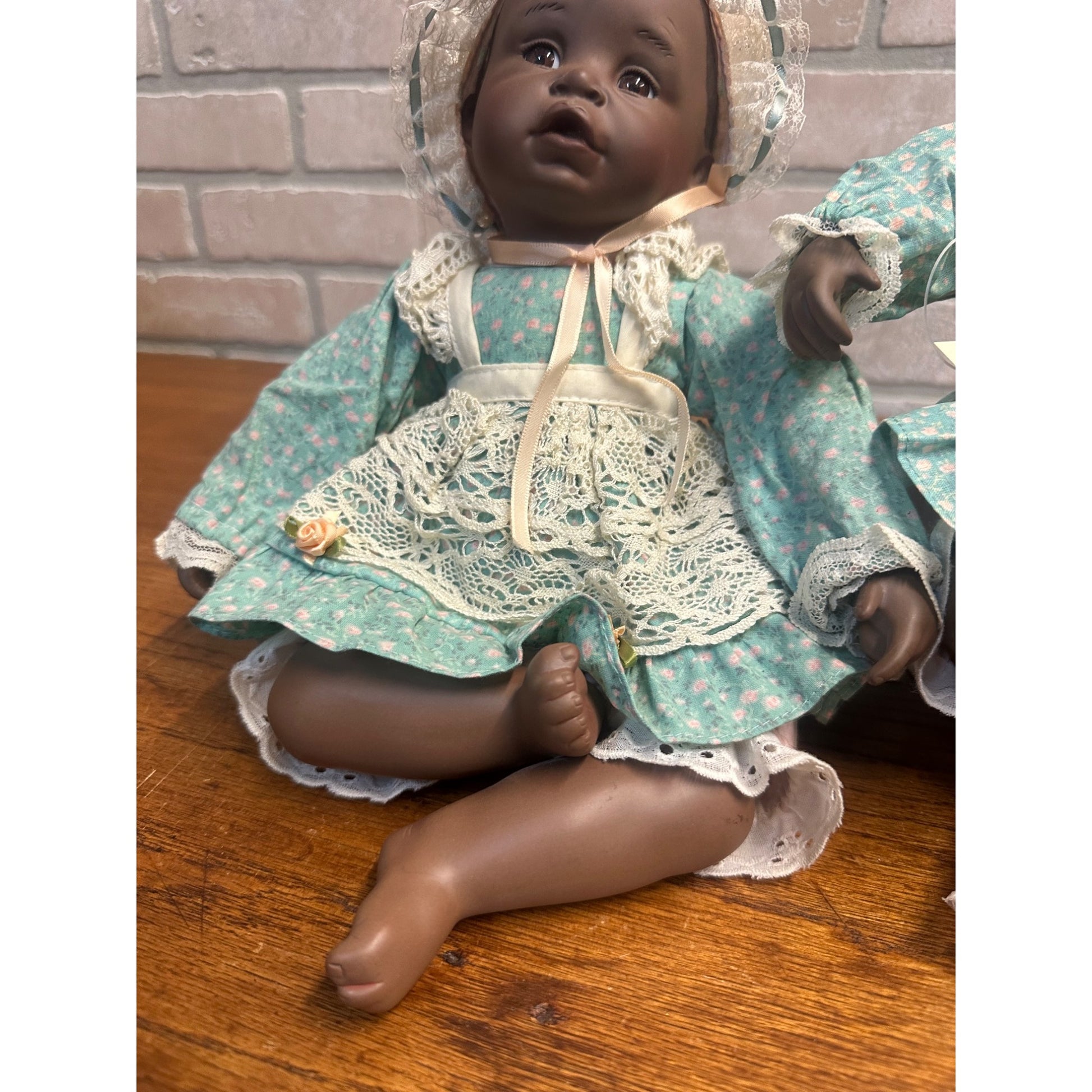 Vintage Ashton Drake Baby Danielle Black Porcelain Artist Yolanda Bello Dolls Pair