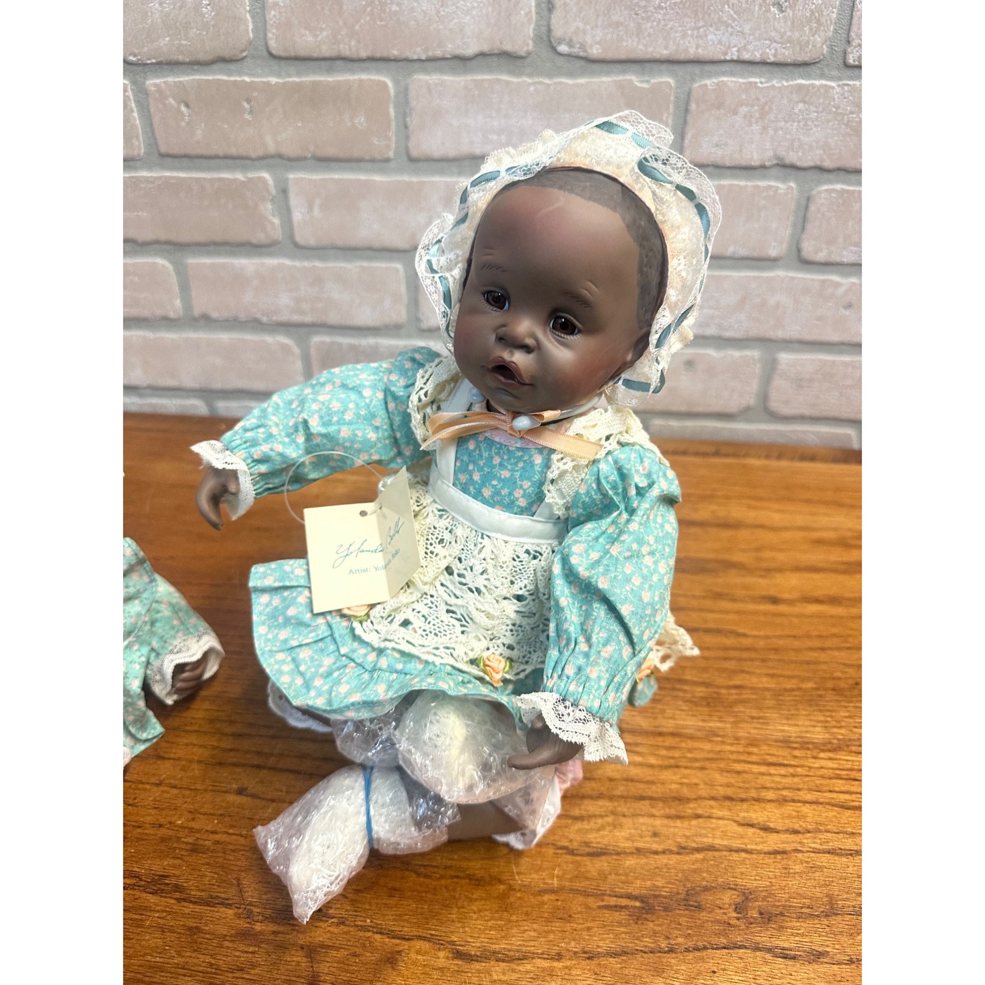 Vintage Ashton Drake Baby Danielle Black Porcelain Artist Yolanda Bello Dolls Pair