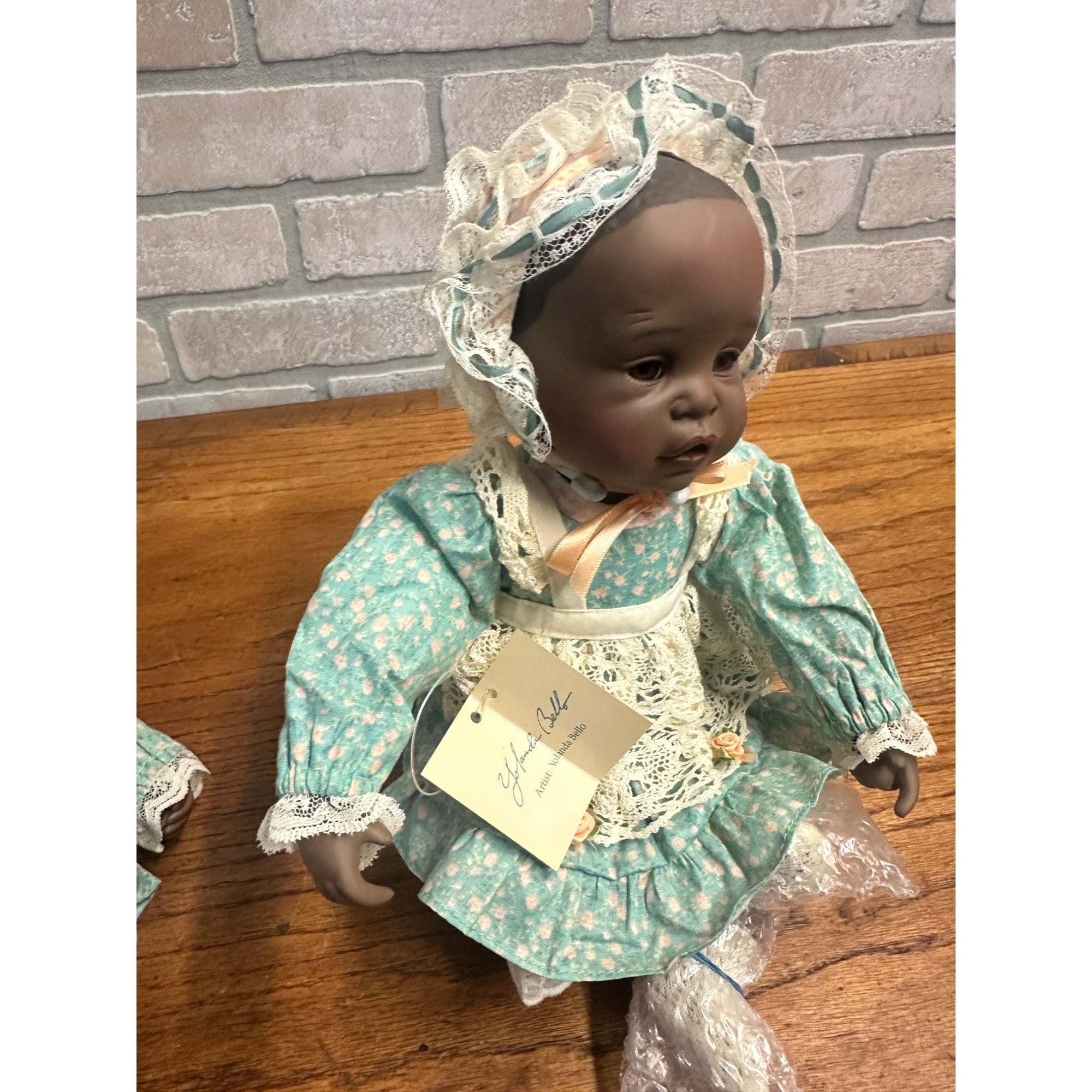 Vintage Ashton Drake Baby Danielle Black Porcelain Artist Yolanda Bello Dolls Pair