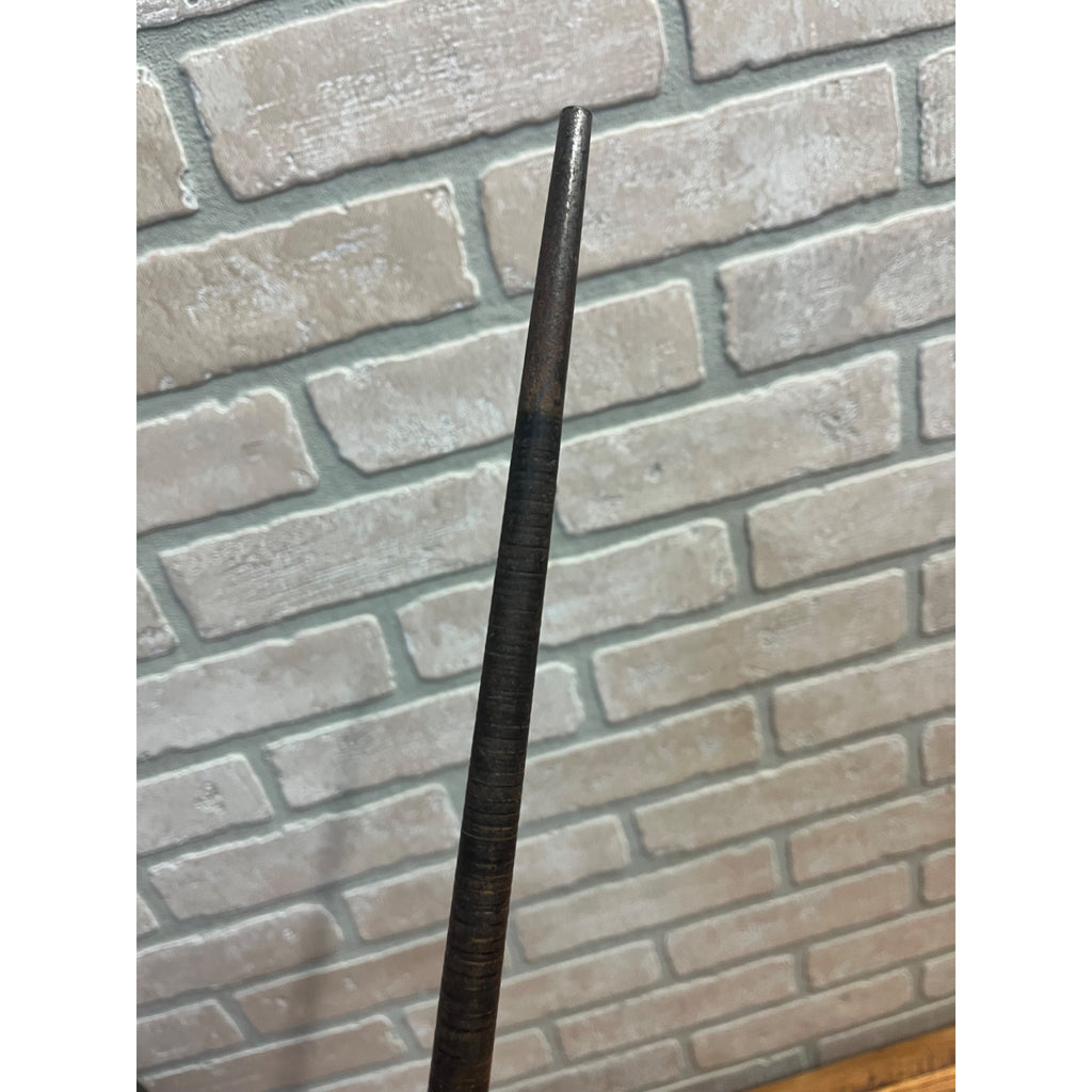 Antique 19th c. Stacked Leather Ring Walking Cane Swagger Stick 34" -  1890s
