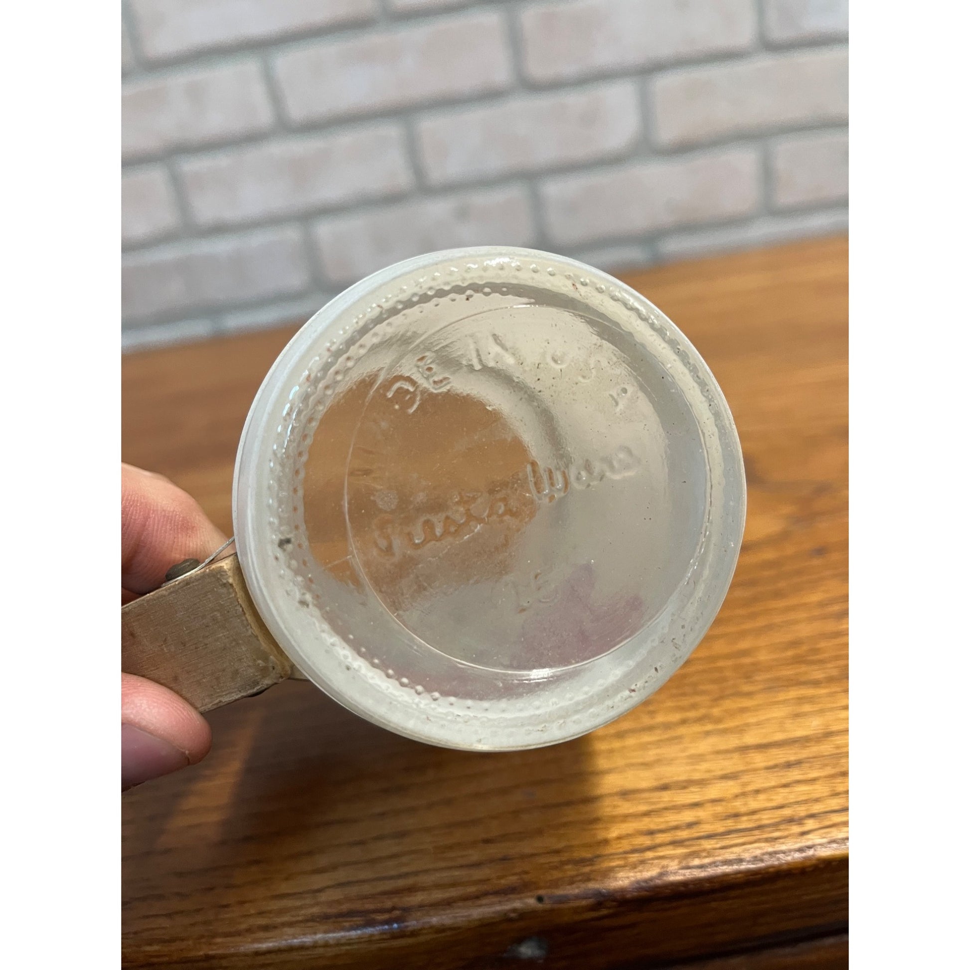 Vintage 1960s Miller High Life Beer Glass Mug Wood Handle Siesta Ware Stein