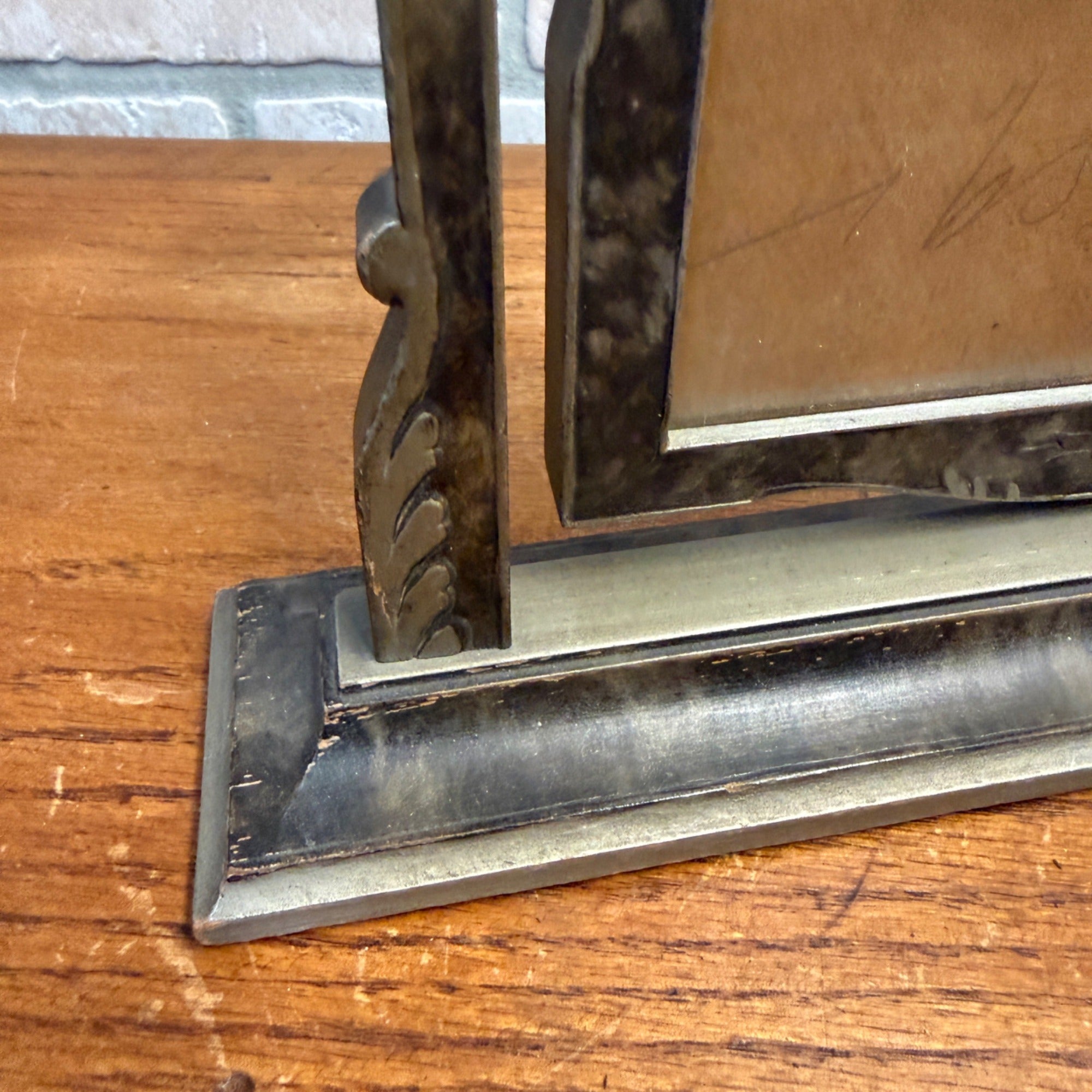Silver Art Deco 1940s Vintage Dresser Photo Frame Swivel 9x6
