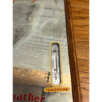 Vintage Weber Waukesha Beer Mirror Advertising Bar Sign Thermometer Weather Gauge