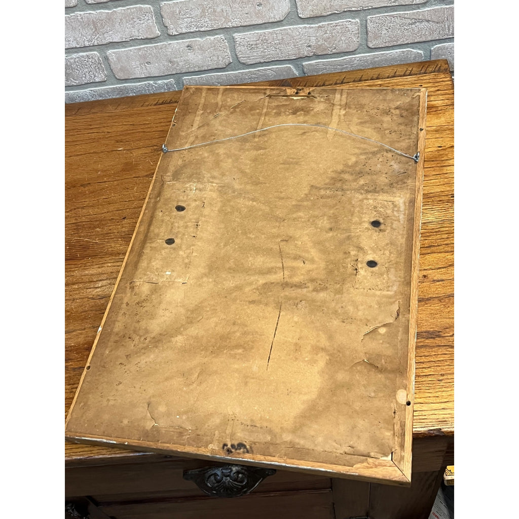 Vintage Weber Waukesha Beer Mirror Advertising Bar Sign Thermometer Weather Gauge