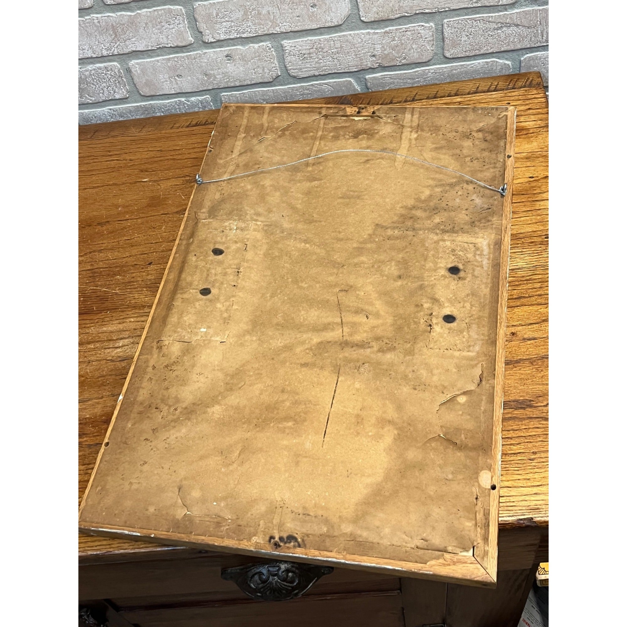 Vintage Weber Waukesha Beer Mirror Advertising Bar Sign Thermometer Weather Gauge