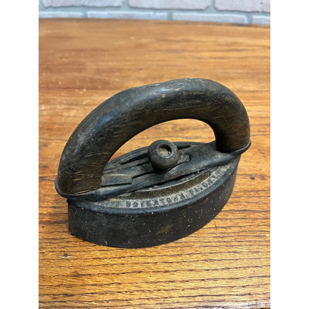 Antique ColeBrookDale Sad Iron Co Boyertown PA USA Flat Cast Iron Wood Handle