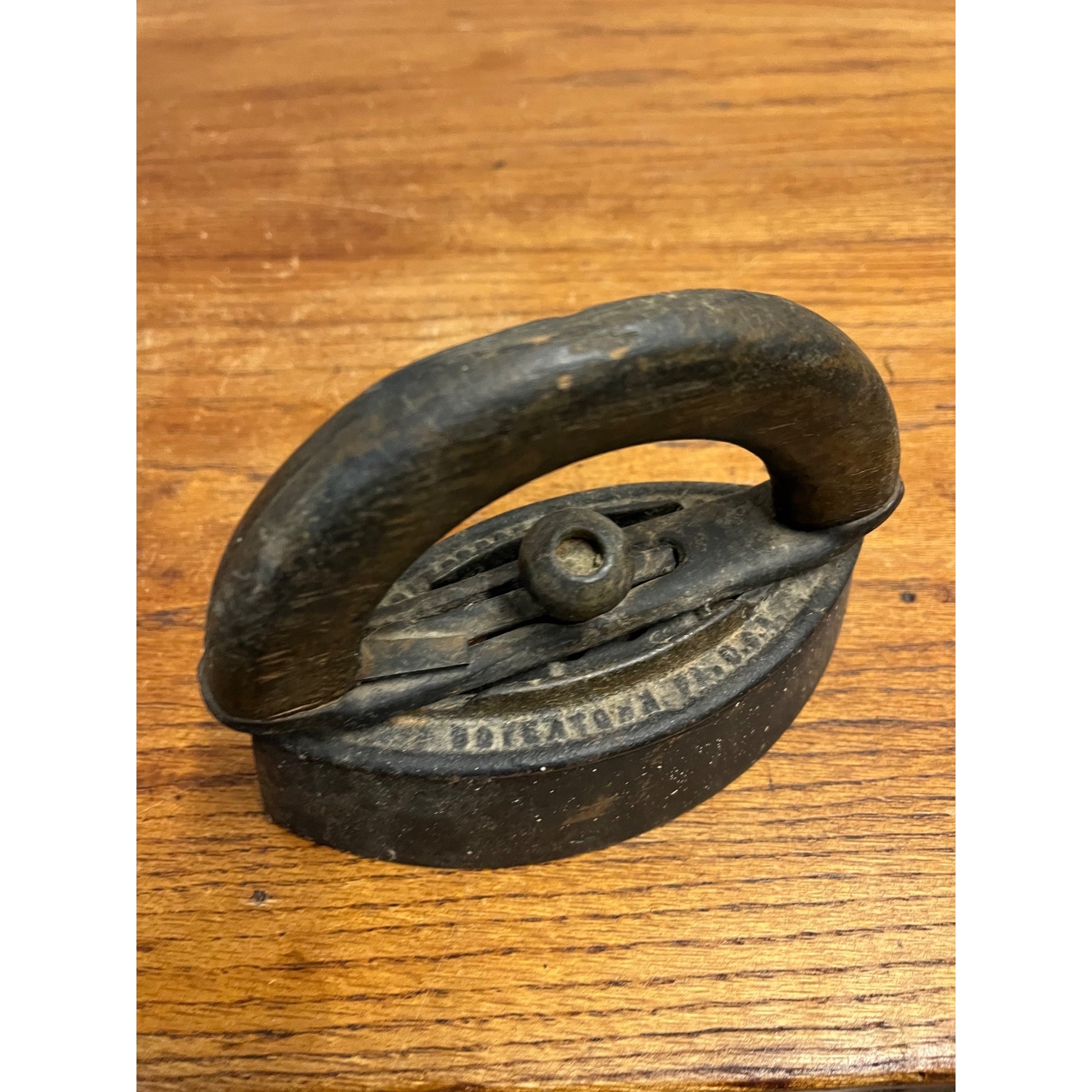 Antique ColeBrookDale Sad Iron Co Boyertown PA USA Flat Cast Iron Wood Handle